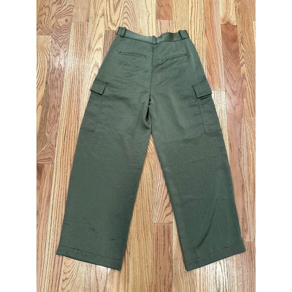 Madewell Satin Wide Leg Cargo Pants - Picture 3 of 7